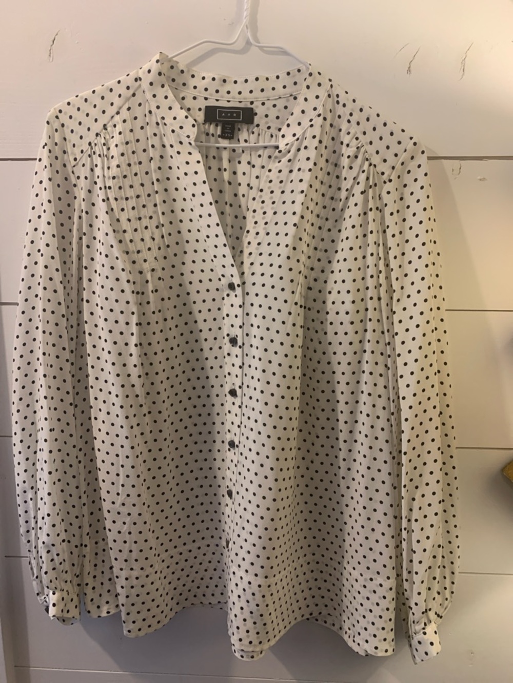 AYR White Blouse with Black Polka Dots